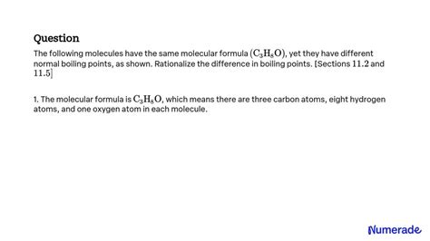 SOLVED The Following Molecules Have The Same Molecular Formula C3H8O