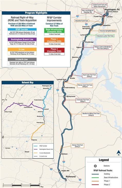 Map of Virginia Rail Project