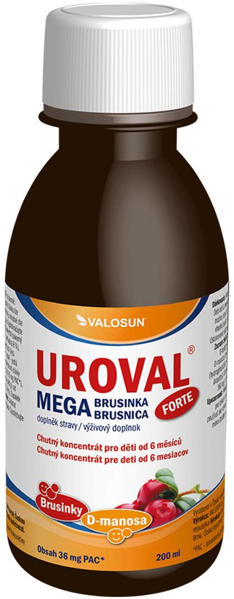 Uroval Mega Brusinka Sirup Forte Ml Euc L K Rna