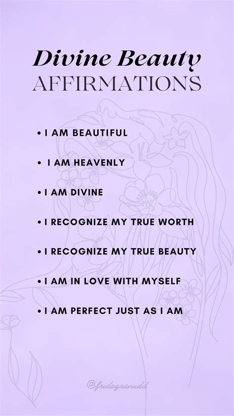 Self Love Affirmations Affirmations For Beauty Inner Goddess And Divine