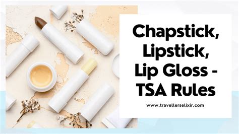 Can You Take Chapstick Lipstick Lip Gloss On A Plane TSA Rules 2024