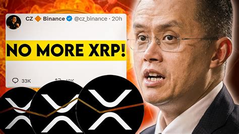 BREAKING BINANCE CEO CZ RESTRICTS XRP RIPPLE 1 ENEMY NOW