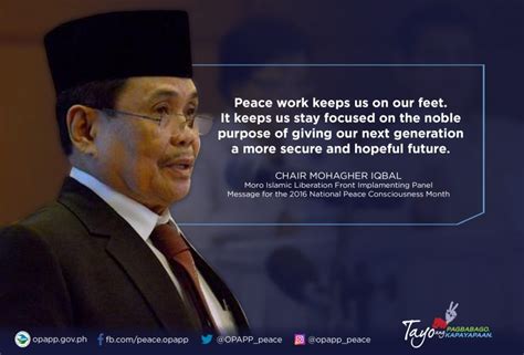 Message Of MILF Peace Implementing Panel Chair Mohagher Iqbal For The