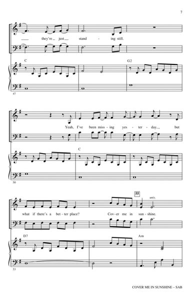 Cover Me In Sunshine Arr Mac Huff By Pink 3 Part Digital Sheet Music Sheet Music Plus