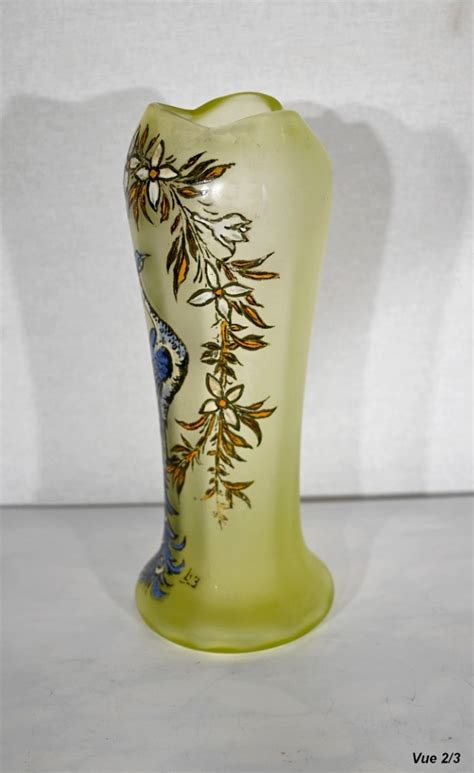 Vase en pâte de Verre signé Legras Art Nouveau Début XXe