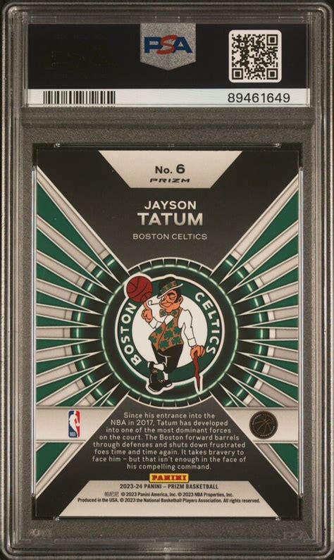 Panini Prizm Dominance Silver Prizm Jayson Tatum Psa