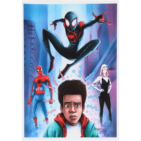 Thang Nguyen Miles Morales Spider Man Into The Spider Verse 8x1175 Signed Limited