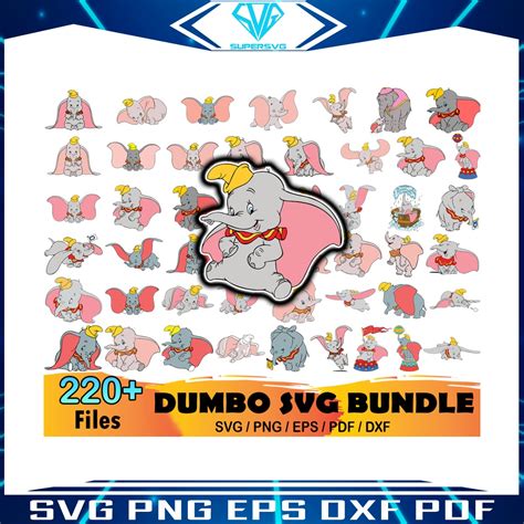 220 Files Disney Dumbo Bundle Svg