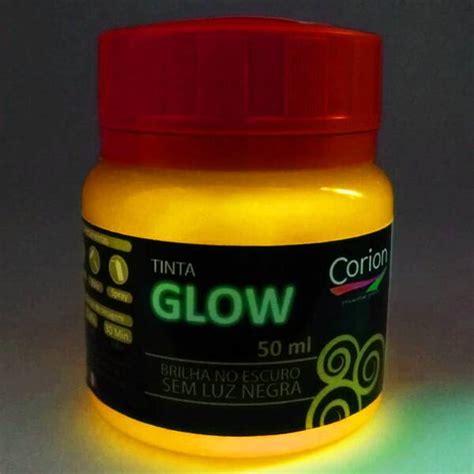 Tinta Glow Corion Led Cell 50ml Brilha Sem Luz Negra Luminescente Cor