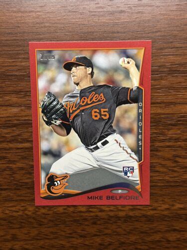 2014 Topps Mike Belfiore TARGET RED ROOKIE SP 516 Baltimore Orioles RC