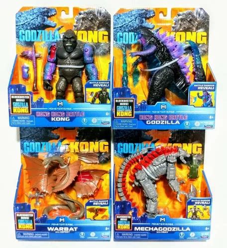 Set Figuras Godzilla Vs Kong Mechagodzilla Kong Btle Meses Sin