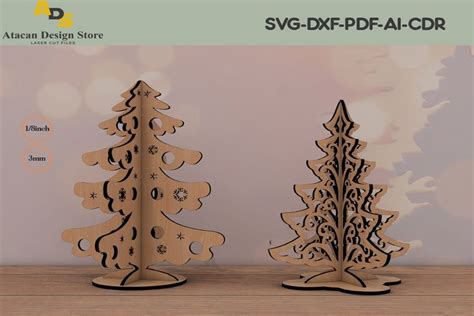 Standing Trees Christmas Template Pattern Noel Decoration