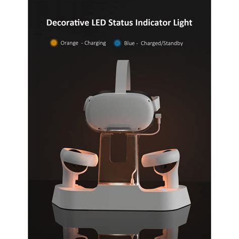 NexiGo Base De Carga Mejorada Con Luz LED Para Oculus Meta Quest 2