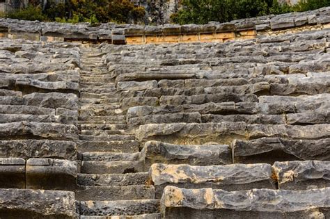 Ruinas Del Antiguo Teatro Romano O Griego En La Ciudad De Demre Ciudad