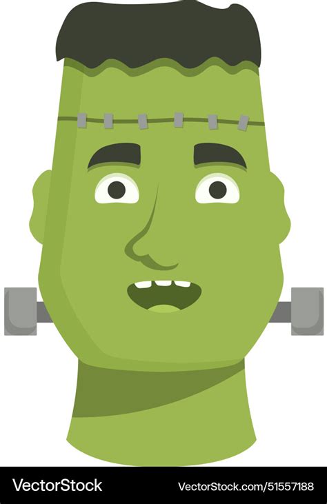 Friendly Cartoon Frankenstein Monster Smiling Vector Image