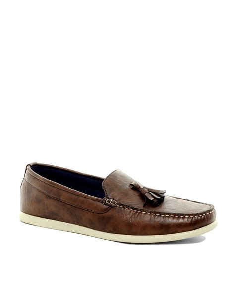 River Island Tassel Loafers In Brown For Men Lyst