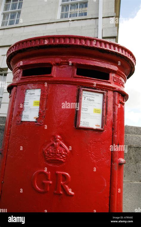 Double Royal Mail post box Stock Photo - Alamy