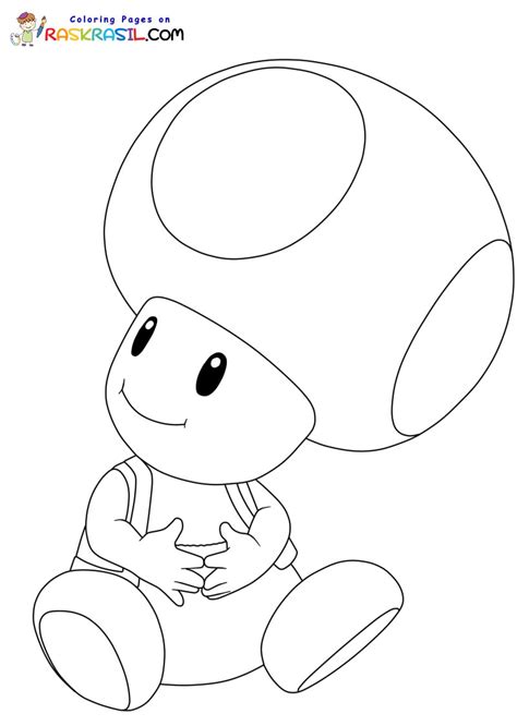 Toad Mario Coloring Pages