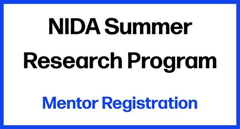 2024 NIDA Summer Research Program - Mentor Registration - Rutgers ...