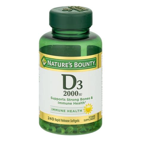 Nature S Bounty Vitamin D Mcg Rapid Release Softgels Each