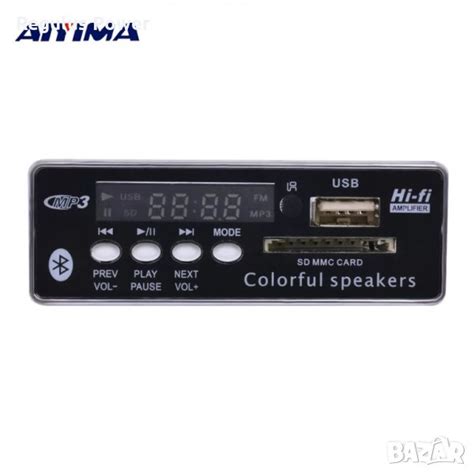 Mp3 плеър Bluetooth 5 0 модул за вграждане AIYIMA 12V Sd Fm USB IR в