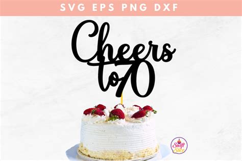 Cheers To 80 Cake Topper SVG Graphic By Swiftyslice Creative Fabrica