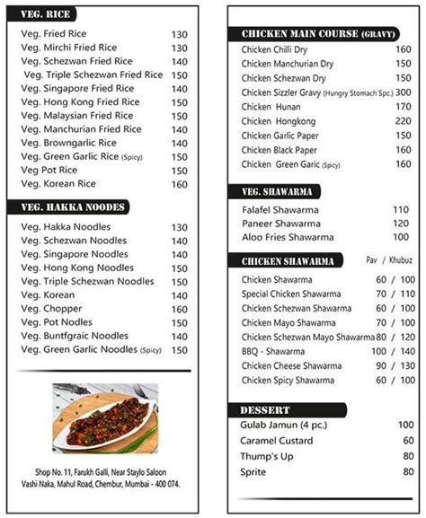 Menu Of Being Foodie Chembur Mumbai