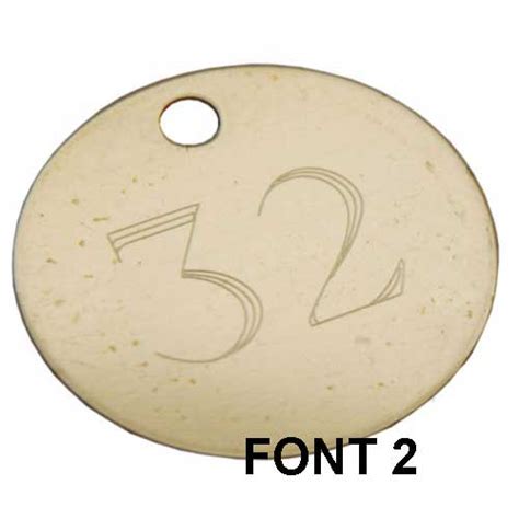 38mm Etched Engraved Brass Disc Tag