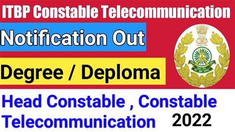 Itbp Telecommunication Constable And Hc Recruitment 2022 Online Form