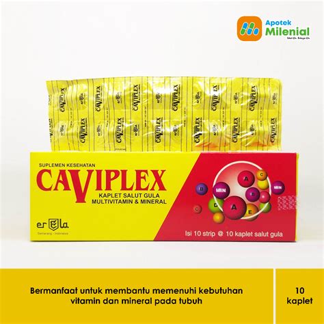 Jual Caviplex Strip Isi Kaplet Multivitamin Dan Mineral Shopee