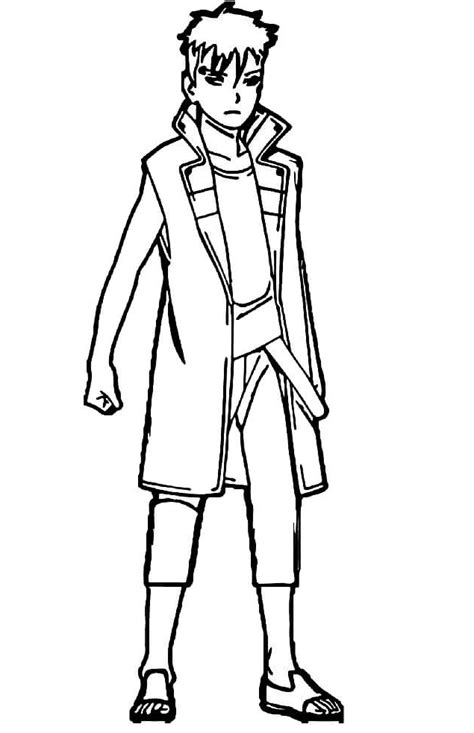 Free Kawaki Coloring Page - Free Printable Coloring Pages