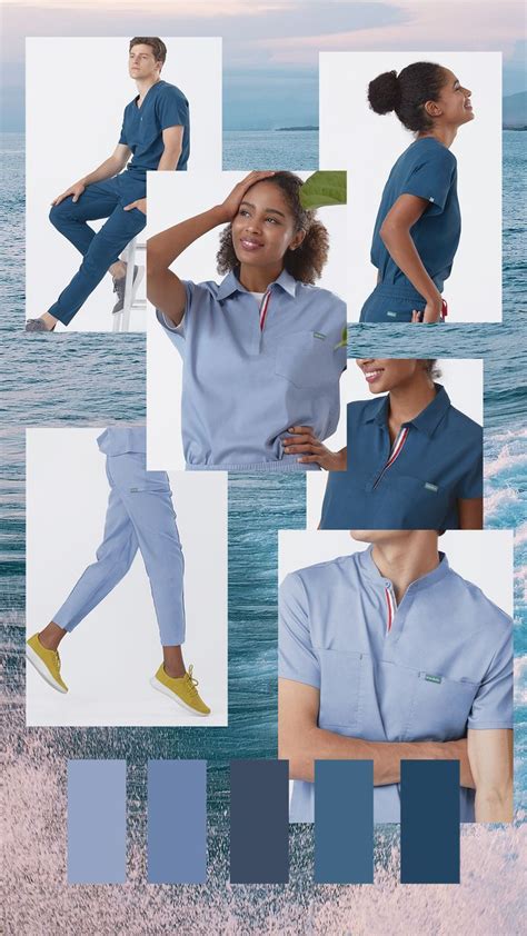 Caribbean Blue Denim Blue Sustainable Medical Apparel By Mediclo