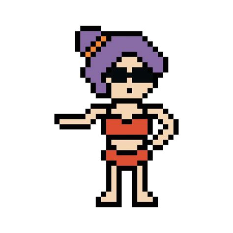 Bit Travel Sea Summer Lady Woman Female Girl Swim Swimming Suit Bikini Character