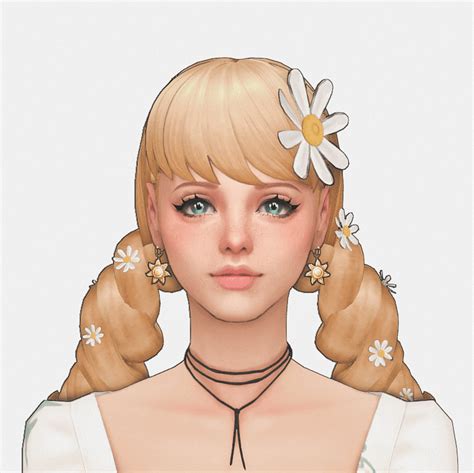 Download Lisette Hair & Flower Acc - The Sims 4 Mods - CurseForge