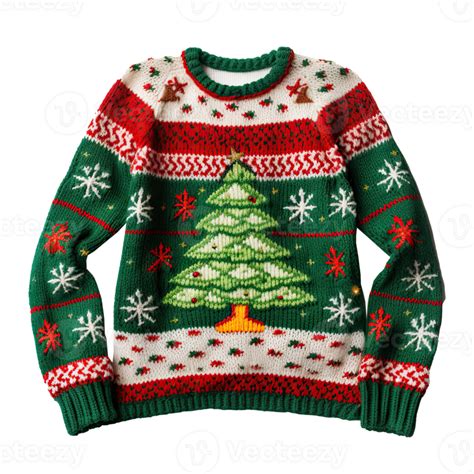 Christmas Ugly Sweater Isolated Illustration Ai Generative Png