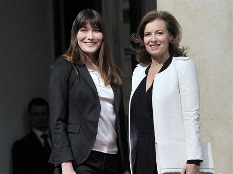 L Union Fait La Force Carla Bruni Et Val Rie Trierweiler Posent