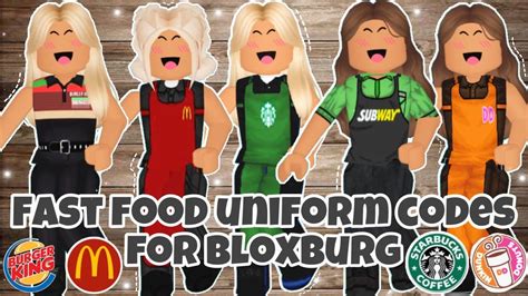 Fast Foodrestaurant Outfit Codes For Bloxburg Robloxsiimplydiiana Starbucks Outfit