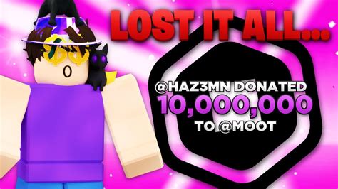 This Hazem Giveaway Winner Lost 10000000 Robux Youtube