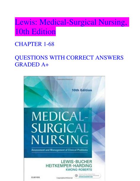 Lewis Medical Surgical Nursing 10th Edition CHAPTER 1 68 QUESTIONS