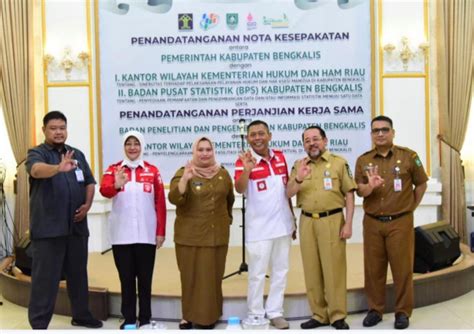 Goriau Pemkab Bengkalis Mou Dengan Kemenkum Ham Dan Bps