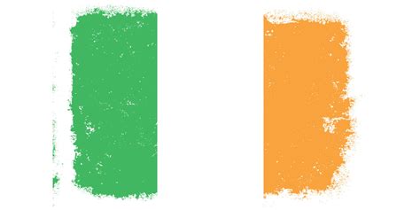 Vintage flat design grunge Ireland flag background 44796682 Vector Art ...