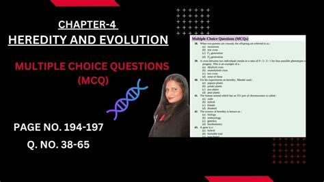 Chap 4 Heredity And Evolution Multiple Choice Questions Bio Page No