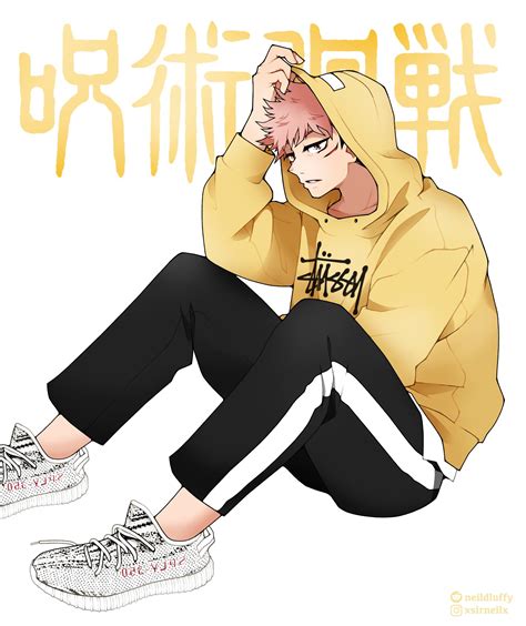 I Drew Itadori Yuji in Streetwear! 💛Only got into Jujutsu Kaisen a few ...