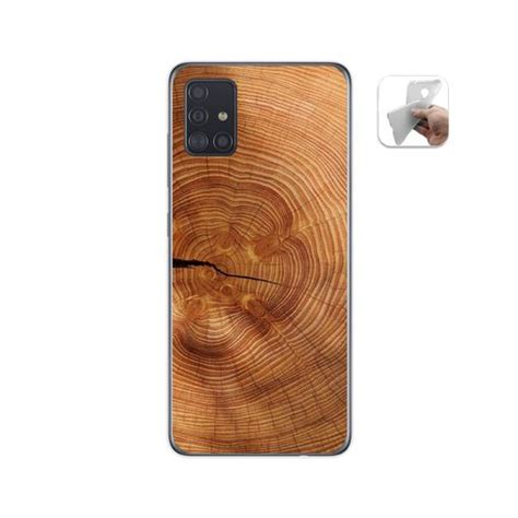 Funda Gel Tpu Samsung Galaxy A51 Diseño Madera 04 con Ofertas en