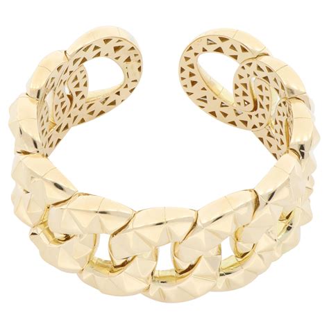 Antonio Papini Bracelet à maillons en or jaune 18 carats En vente sur