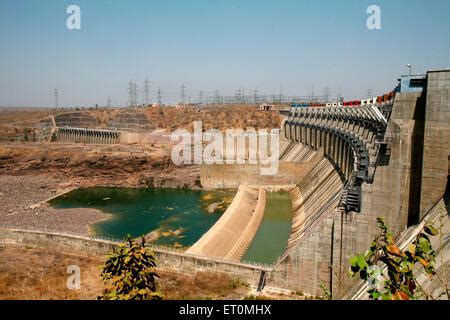 Indira Sagar dam on river Narmada ; Punasa village in Khandwa district ...