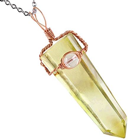 Nupuyai Healing Crystal Point Pendant Necklace For Women Men Protection