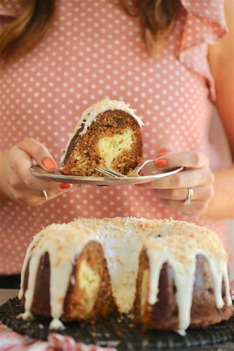 Carrot Bundt Cake With Cheesecake Filling Recipe Bundt Cake Savoury Cake Baking