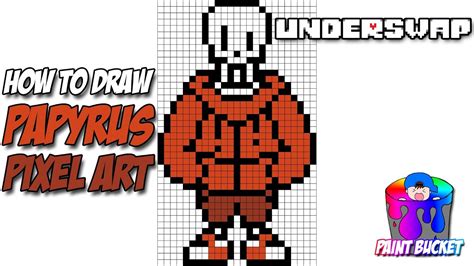 How To Draw Underswap Papyrus Undertale Pixel Art Step By Step