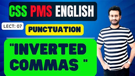 Use Of Inverted Commas In Punctuation Css Pms English Youtube